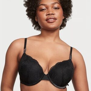 Victoria’s Secret Sexy Tee Fleur Noir Lace Lightly Lined Demi Bra